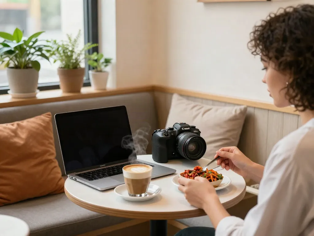 Engaging in a spicy chat at a cozy café with coffee and plants.